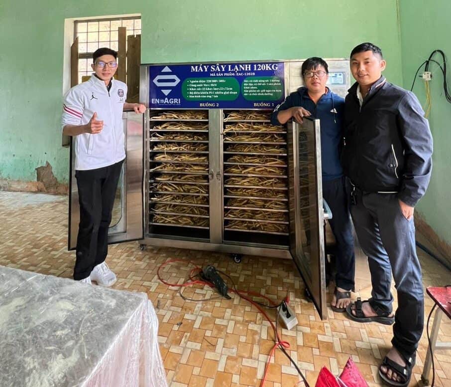 lắp đặt xong máy sấy lạnh 120kg