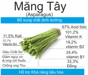 Dinh dưỡng của măng tây sau sấy